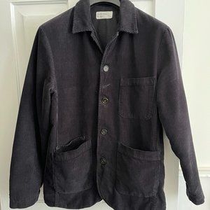 Universal Works Black Cord Bakers Jacket